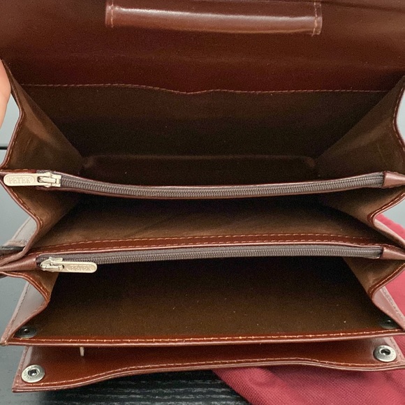 Petek 1855 Vintage Brown Leather Travel Organizer Bag - Picture 10 of 16